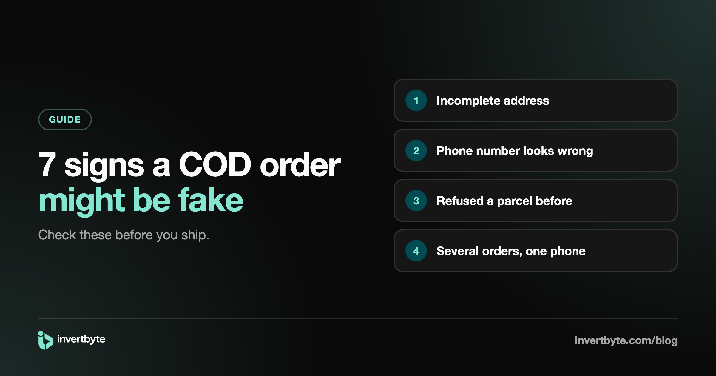 7 Signs a COD Order Might Be Fake (and What to Do Before You Ship)