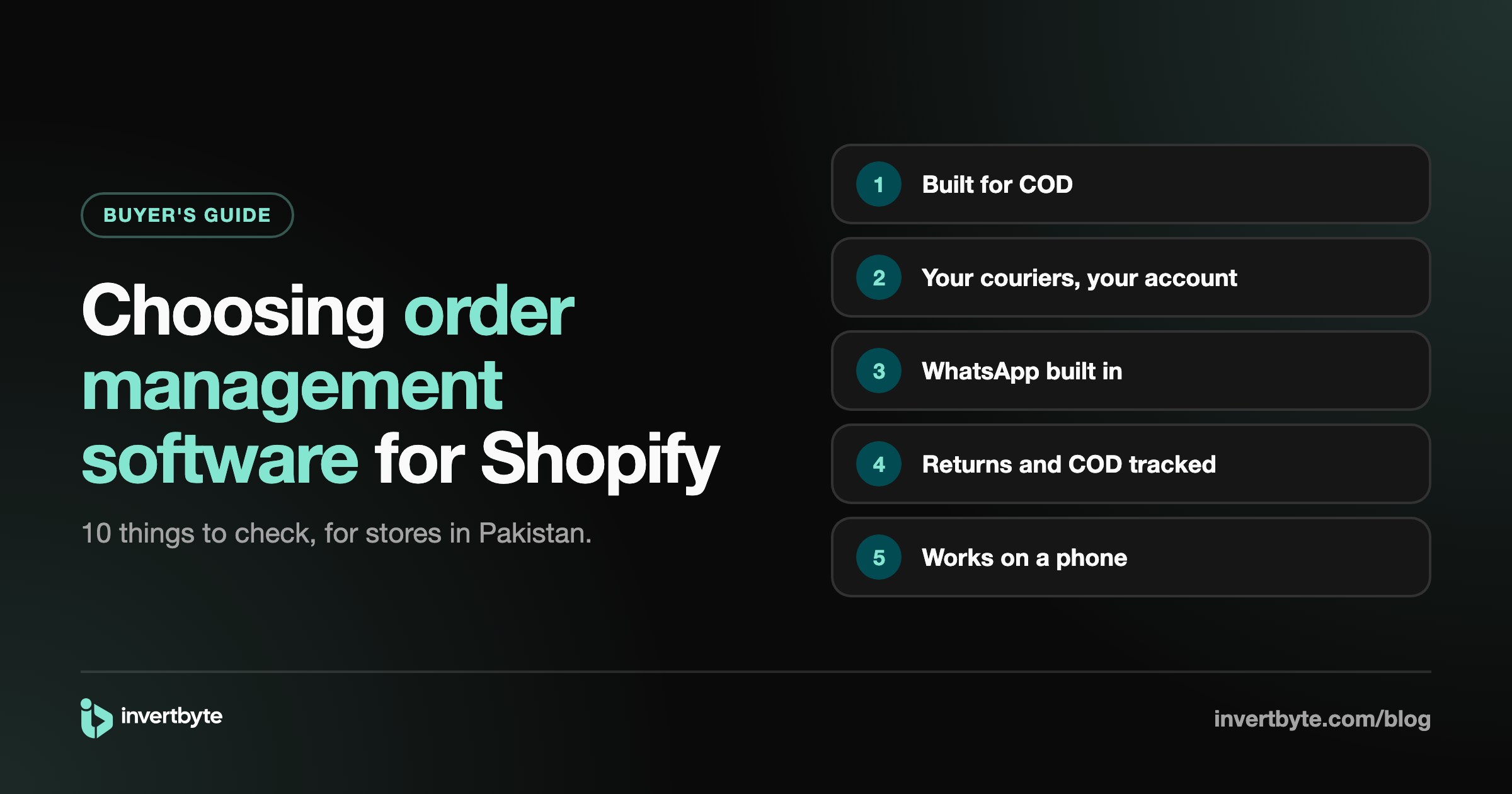 How to Choose the Best Order Management Software for Shopify Stores in Pakistan