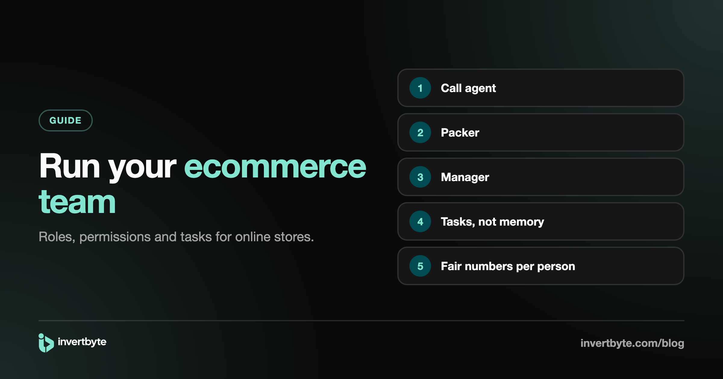 How to Run an Ecommerce Team: Roles, Permissions and Tasks for Online Stores